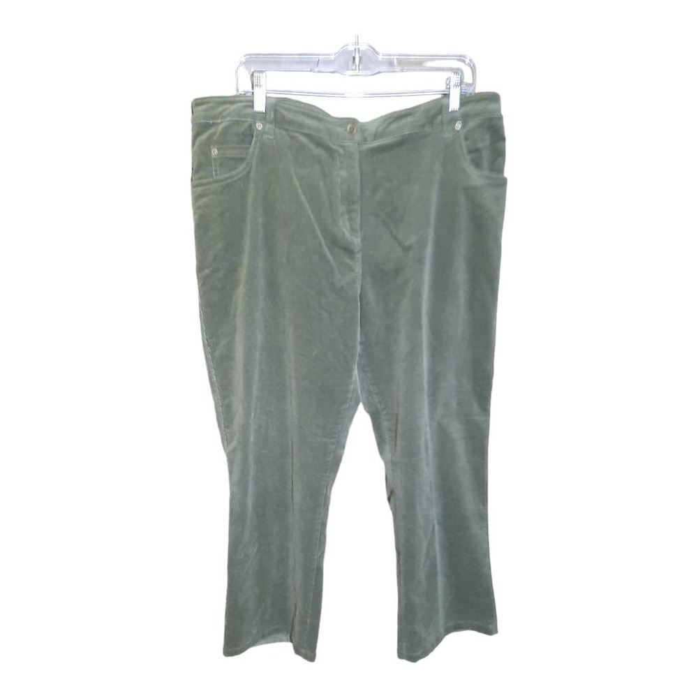 Woolrich Womens Olive Green Corduroy Pants Size 16 Petite